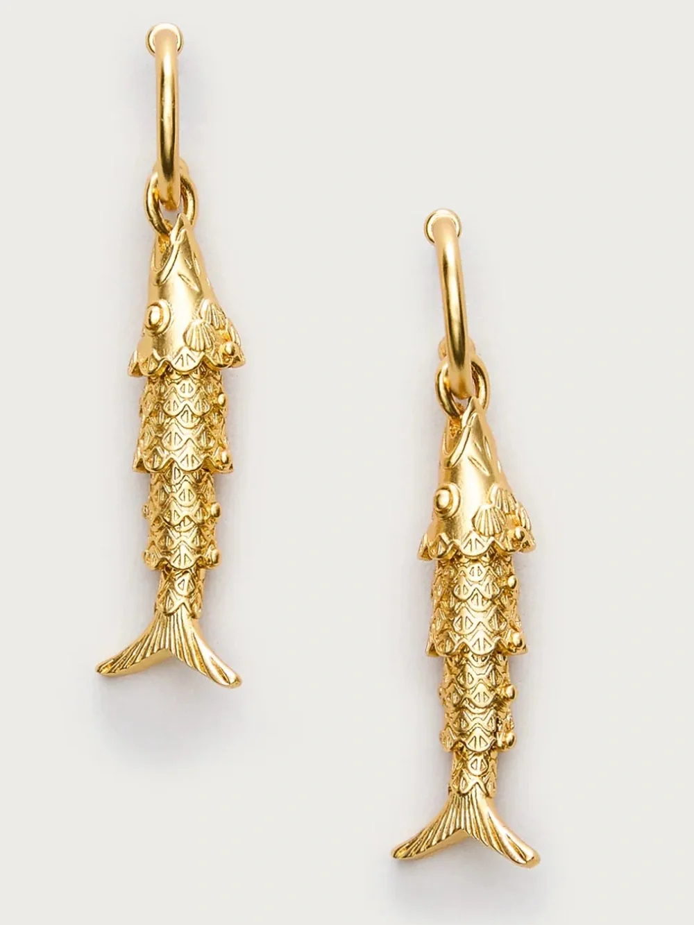 J. Crew Fish Huggie Hoop Earrings in Gold-Tone New with tags! Never been worn!